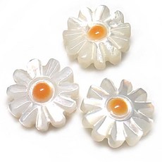 ALL 원석장식 자개비즈 일반 흑자개 한팩 상품선택, 데이지꽃 (3개)