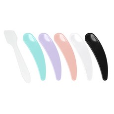 面霜挖勺 透明精巧設計 衛生取用 節省用量 方便攜帶 護膚必備, 1個, 月牙勺(隨機顏色)