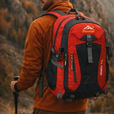 대용량 큰 가방 가벼운 멀티 포켓 백패킹 배낭 40리터, 블랙 40L, 상세페이지 참조