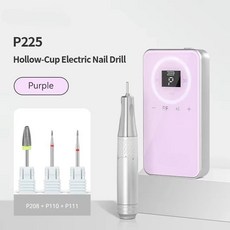 미니 코어리스 모터 네일 드릴 휴대용 경량 전문가용 살롱 도구, 1개, 3. P225 Purple