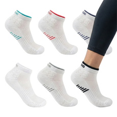 타이트엔드 여성용 원 바운딩 이중목 스포츠양말, 혼합색상, 6개