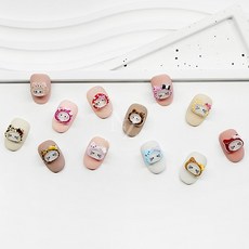 미니 모자 키티 네일파츠 (2개입), NO.107L