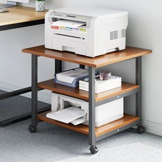 거치대 이동식 복사기 다층 소형 아래 정리 선반 트레이 사무실 바닥용 수납 책상 프린터, N. 더블 레이어 5734 흰색