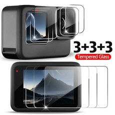 전면 후면 화면 보호기 강화 유리 카메라 렌즈 필름, 3. 3 Set(9pcs) / B. For GoP...