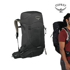 26년 오스프리 스트라토스 36 남성 등산 배낭 OPG0MBH007, Raven Black/ZP