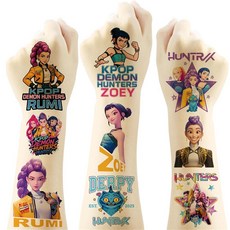 20장 악마 영화 사냥꾼 임시 타투 아동용 만화 케이팝 생일 파티 선물 여아 남아 가정 활동 수업 상품 카니발 크리스마스 보상 (hunter20) 212455