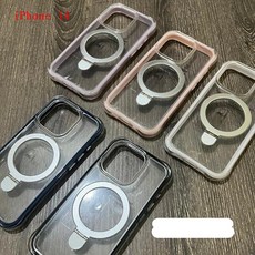 iPhone 14 透明磁吸手機殼，防摔保護，無線充電兼容，多色可選