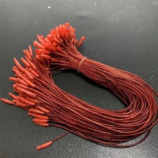 金絲銀絲子彈頭吊粒吊繩 服裝通用吊牌繩, 紅色,100條一捆, 1個