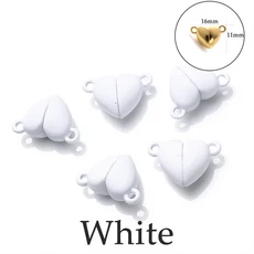 원형 자석 연결 걸쇠 비즈 라인석 참 펜던트 DIY 커플 마그네틱 버클 쥬얼리 팔찌 14mm 16mm 5 세트, 14 style19