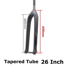 MTB 스루 액슬 15 디스크 또는 브레이크 프론트 스트레이트 테이퍼드 5인치 110MM 포크 부스트 자전거 리지드 카본 29인치 27 26인치, Tape d Tube 26inch