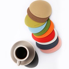 케라미카 정품 실리콘 컵 티 코스터 컵받침 [13color Keramika 발 코스트 매트 컵받침대 카페 유리컵 커피 논슬립 조약돌 예쁜 칵테일 티받침], 브라운, 1개