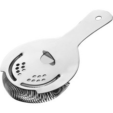 호손 스트레이너 전문 바텐더 및 믹솔로지스트를 위한 고밀도 스프링 스테인리스 칵테일 미러 폴리싱 원 2112273, Silver, 1개, 실버