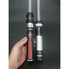 現貨 星際大戰聲光七彩光劍 一字光劍 黑武士 天行者 聲光玩具, 1個, 光劍一組兩入紅色手把