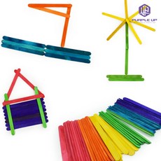 퍼플업 하드바 칼라하드바 아이스크림막대기 세트 나무 칼라 초등 만들기, 일반(대)