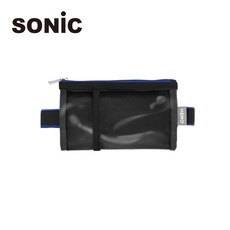 SONIC 筆袋 側邊收納袋 可放A7尺寸筆記本, Black, 1個