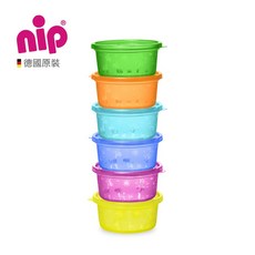 【NIP】德國製嬰幼兒點心盒6入組，安全無毒材質，密封保鮮，外出攜帶方便, 1個, Multicolor
