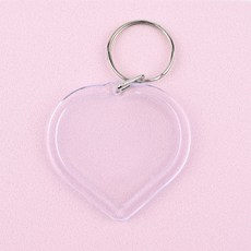 아크릴 액자 키링 14종 포카 열쇠고리 제작 가방 키홀더 DIY 투명 증사 포토 만들기 재료 플라스틱 사진 굿즈, 하트형, TY-04_하트형