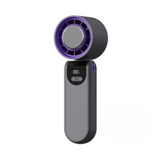 비버리코 대용량 4000mAh 터보 급속 냉각 휴대용 선풍기 무선 접이식, 그레이, F330