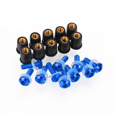 5mm 10PCS 오토바이 유리 볼트 나사 너트 패스너 키트 Bajaj CT100 lsar 150 Classic DTS NS1