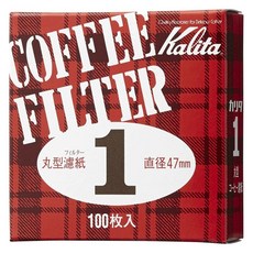 칼리타 원형 커피 필터 1, 1개, 100개