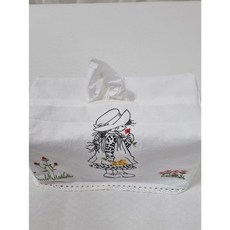 안나홈 광목자수 각티슈커버 /두루마리 휴지케이스, 산책하는소녀자수 각티슈커버