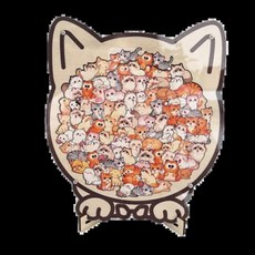 뇌를 자극하는 고양이 나무 퍼즐 강아지 작은 곰 모양의 컬러 조립 불규칙, 1개, 1. Style A, 1피스