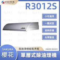 富爾康 SAKURA 櫻花 R3012 單層式除油煙機濾網 有效過濾油煙, 1個, R3012S