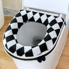 호환 사계절용 가정용 변기 시트 쿠션 미끄럼 방지 변형 방지 방수 시트 쿠션 피부 친화적, 02 black