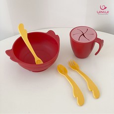 유이앤루이 흡착엔젤볼 세트, 흡착엔젤볼+키즈 EQ 젓가락, 바나나옐로우