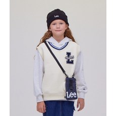 LEE KIDS 바시티 니트 베스트 아이보리 LK2504VT03IV 489687
