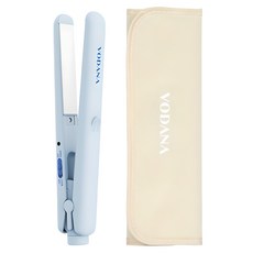 VODANA Pocket Mini陶瓷負離子直髮造型夾, 奶油藍色, VS23S