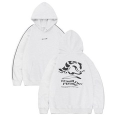 GAINSBORO 테크 후드티_화이트멜란지