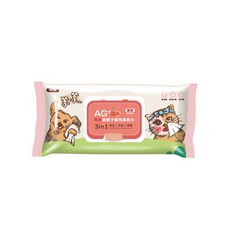等等 Ag 銀離子寵物濕紙巾 犬貓通用 80抽/10抽 無香/蜜桃/玫瑰