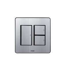 가정용 고급진 메탈실버 난연성 벽매입 2구 전기 on off 스위치 누전 화재방지 차단지