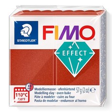 STAEDTLER 8010-91 Fimo 이펙트 오븐 경화 폴리머 모델링 클레이 - 메탈릭 스틸 그레이 (57g), 금속 구리