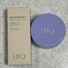 [인기상품] 유이크 바이옴 레미디 미니 톤업 선쿠션 보라 + 톤업 선크림 보라 20ml 세트 기획 유이크선크림 유이크선쿠션 썬쿠션 선크림, 1개