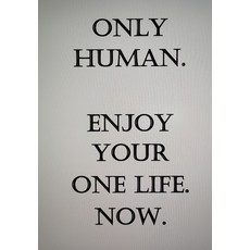 (영문도서)Only Human. Enjoy Your One Life Now. Paperback, Independently Published, English, 9798273010949