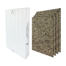 加倍淨 HEPA濾心耗材組 適用 Honeywell 空氣清淨機, 1個, 1片濾心+4片CZ沸石除臭活性碳濾網
