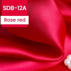 웨딩 드레스에 대 한 폴리 에스터 솔리드 새틴 패브릭의 28 가지 색상 패션 DIY 공예 장식 직물 미터 프로, 02 SDB-12A, 1개
