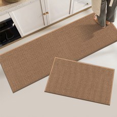 주방매트 욕실 현관 다용도 흡수 미끄럼방지 매트, 베이지색, 1개