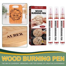 木質園藝花卉多肉標籤插牌, 1個, 木材燃燒筆/4支