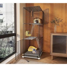 소동물 케이지 하우스 이동식 철제 앵무새 횃대 둥지 닭장 바퀴달린 슈가글라이더 아크릴, A. 단층 클립 소형 1열 3층+트레이