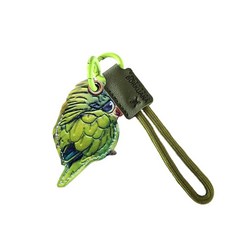 BORKUANA 에어태그와 호환되는 가죽 키체인 홀더 케이스 키링과 랜야드가 있는 귀여운 보호 커버 지갑 열쇠 가방 반려동물용 긁힘 방지 파인더 GPS 트래커 케이스(블, Green Bird