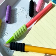 신라Pick 애벌레 스펀지 펜그립 세트 펜홀더, 8p 블랙