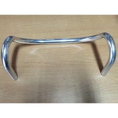 火雞Tth 鋁合金6061陽極拋光亮銀人體工學海豚把 超質感彎把25.4mm 400mm, 1個