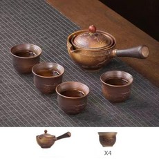 다도세트 도자기 중국 Gongfu 차 세트 휴대용 주전자 360 회전 메이커 및 인퓨저 다도 가방, 35) B7, 1개