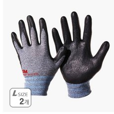 쓰리엠 슈퍼그립 200 코팅작업장갑 L, 회색, 2개