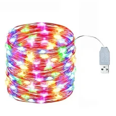 구리 와이어 USB LED 문자열 조명 화환 요정 빛 휴일 크리스마스 웨딩 파티 장식, 02 Multicolor, 05 30m-By USB