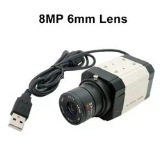 HD 4k 8MP USB 웹캠 2K 메가픽셀 UVC OTG PC 비디오 카메라 미니 산업용 6mm 2.8-12mm 5-50mm 가변 초점 줌, 8MP 6mm Lens