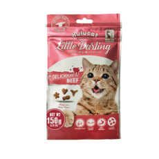 Hulucat Little Darling貓咪牛肉風味餅乾150g，添加Omega 3&6，呵護毛髮，幫助排毛球, 1個, 150g, Beef